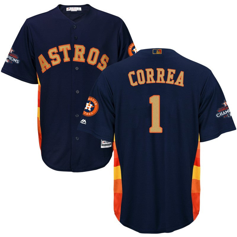 Carlos Correa Houston Astros navy jersey