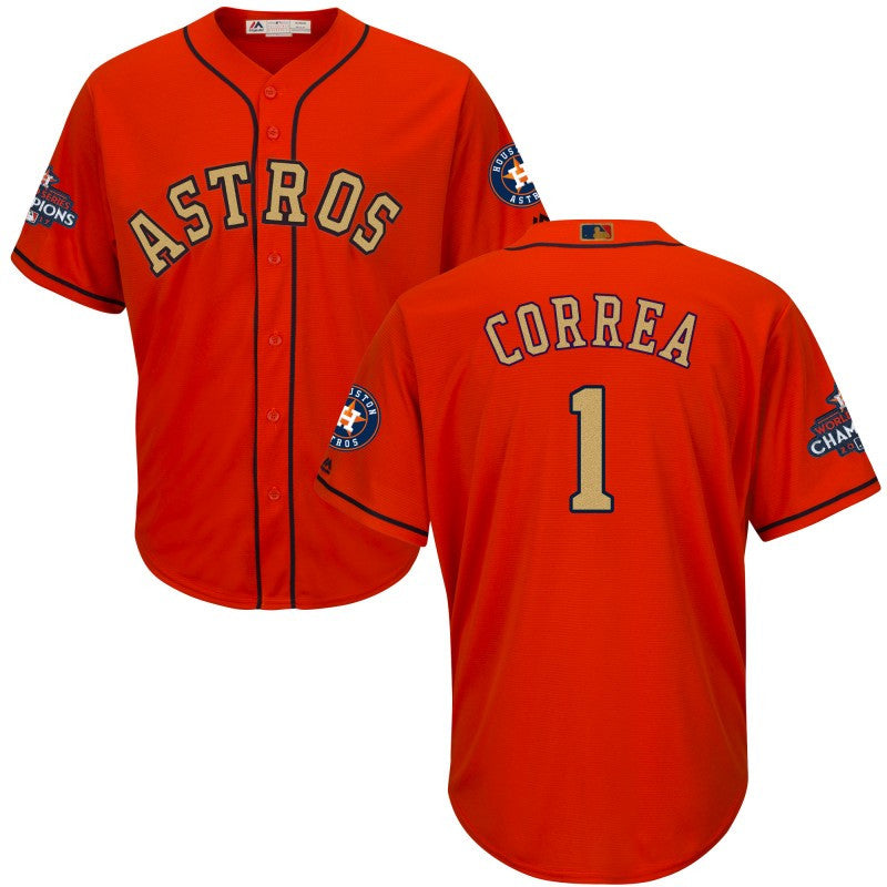 Carlos Correa Houston Astros orange jersey
