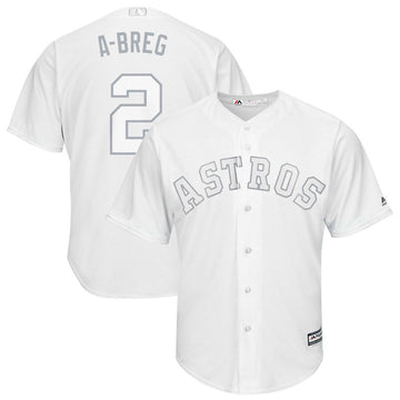 Alex Bregman A-Breg Majestic Houston Astros white Replica jersey