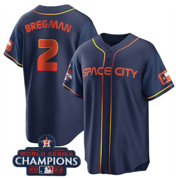 Alex Bregman Houston Astros navy City Connect jersey