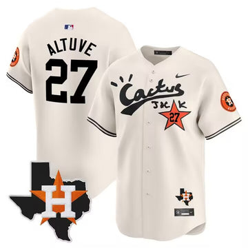 Jose Altuve Houston Astros cream Vapor jersey