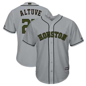 Jose Altuve Houston Astros gray jersey