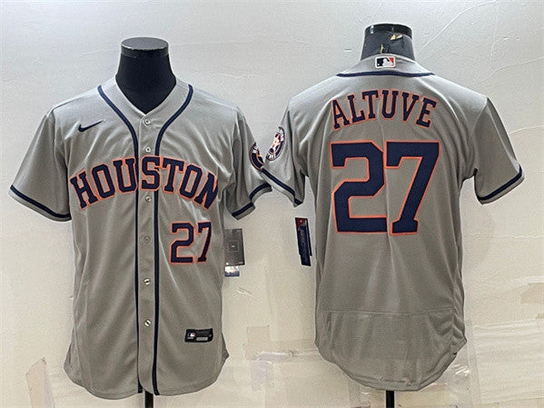 Jose Altuve Houston Astros grey jersey