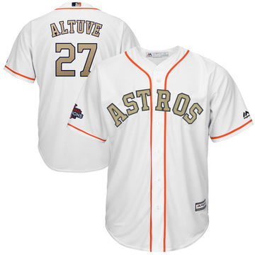 Jose Altuve Majestic Houston Astros white jersey