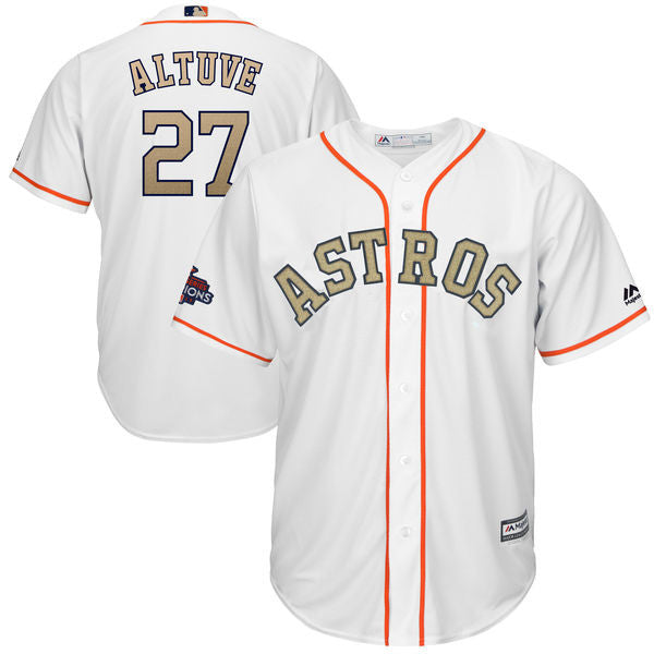 Jose Altuve Majestic Houston Astros white jersey