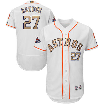 Jose Altuve Majestic Houston Astros white jersey