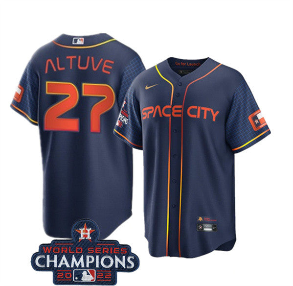 Jose Altuve Houston Astros navy City Connect jersey