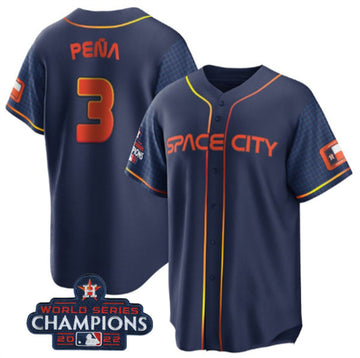 Jeremy Pena Houston Astros navy City Connect jersey