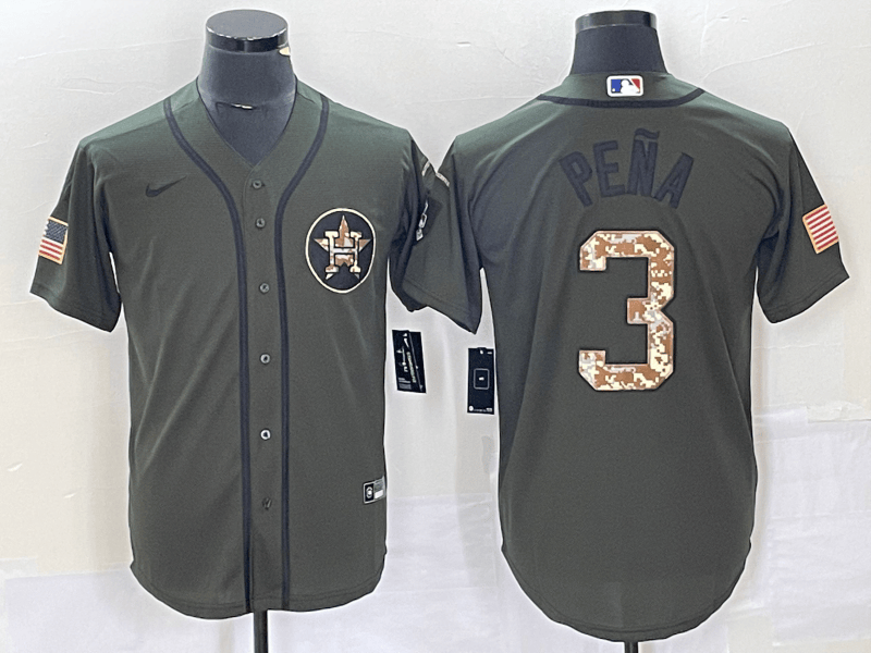 Jeremy Pena Houston Astros olive jersey