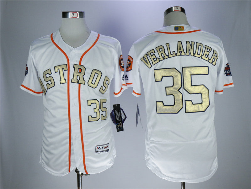 Justin Verlander Majestic Houston Astros white jersey