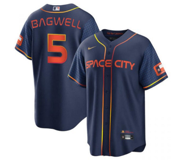 Jeff Bagwell Houston Astros navy City Connect jersey