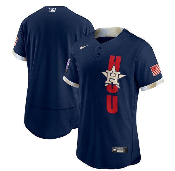 Custom Houston Astros navy All-Star jersey