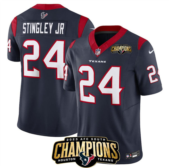 Derek Stingley Jr Houston Texans navy Vapor jersey