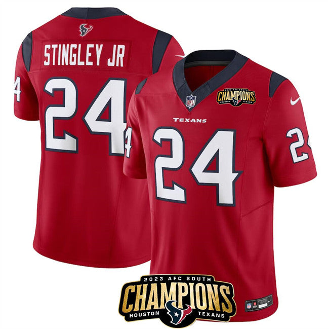 Derek Stingley Jr Houston Texans red Vapor jersey