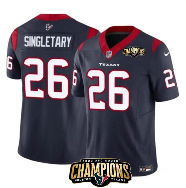 Devin Singletary Houston Texans navy Vapor jersey