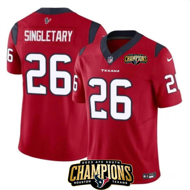 Devin Singletary Houston Texans red Vapor jersey