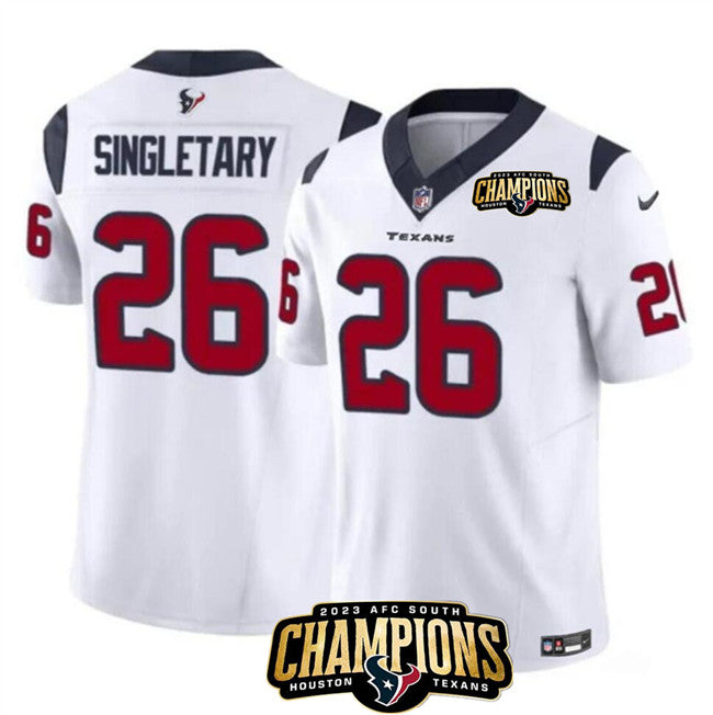 Devin Singletary Houston Texans white Vapor jersey