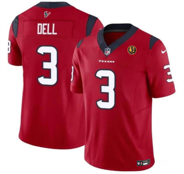 Tank Dell Houston Texans red Vapor jersey