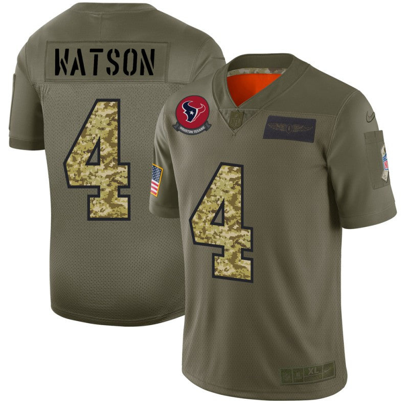 Deshaun Watson Houston Texans olive Salute To Service jersey