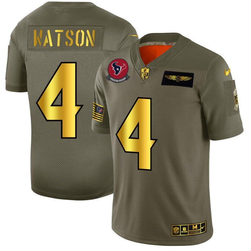 Deshaun Watson Houston Texans olive Salute To Service jersey