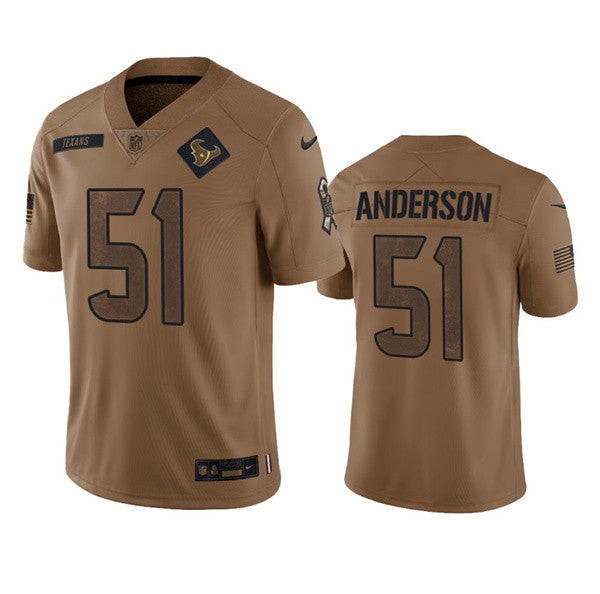 Will Anderson Jr Houston Texans brown Salute To Service jersey