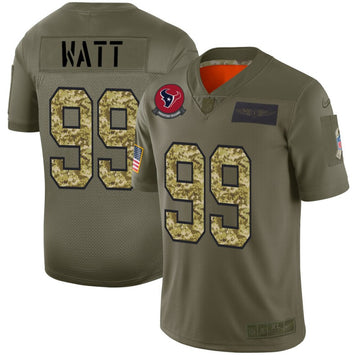 J.J. Watt Houston Texans olive Salute To Service jersey