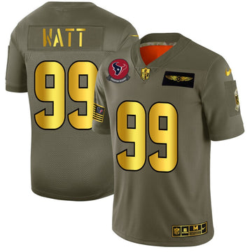 J.J. Watt Houston Texans olive Salute To Service jersey