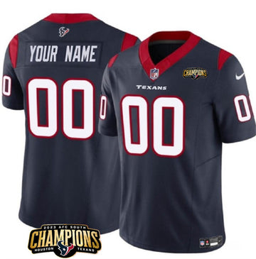 Custom Houston Texans navy Vapor jersey