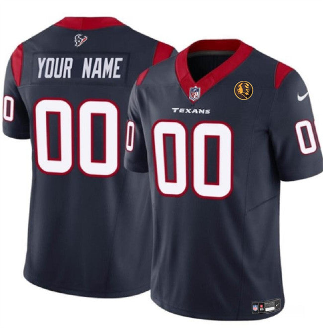 Custom Houston Texans navy Vapor jersey