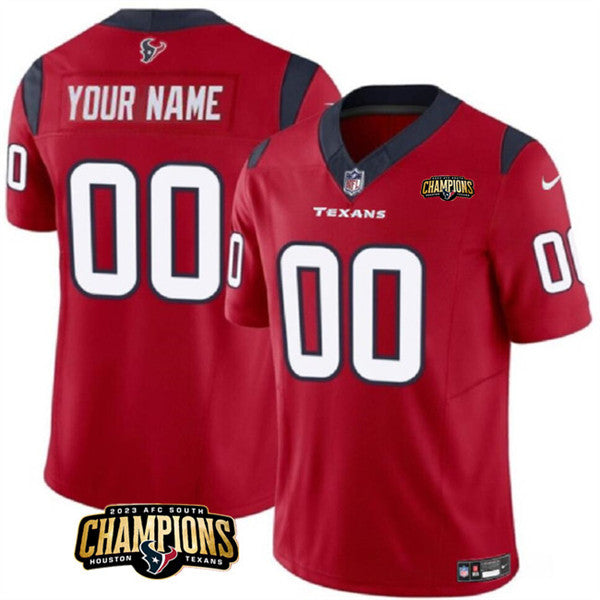 Custom Houston Texans red Vapor jersey