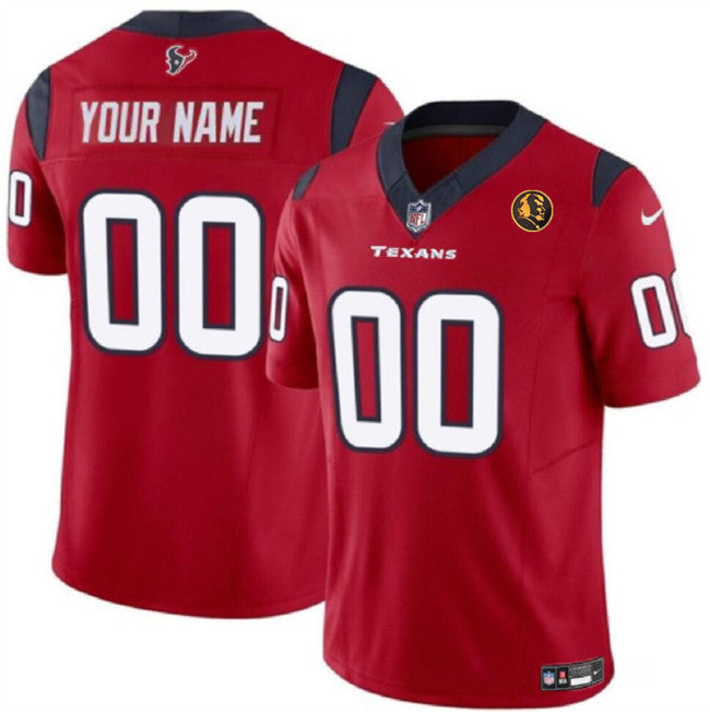 Custom Houston Texans red Vapor jersey