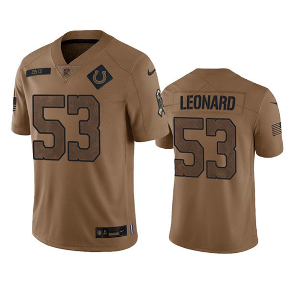 Shaquille Leonard Indianapolis Colts brown Limited jersey