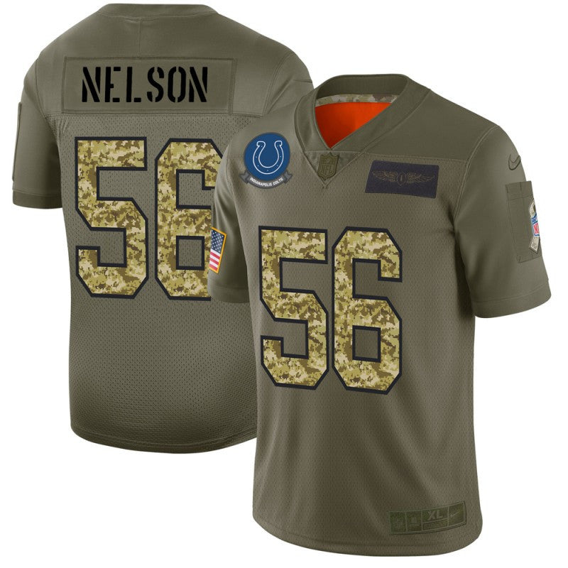 Quenton Nelson Indianapolis Colts olive Salute To Service jersey