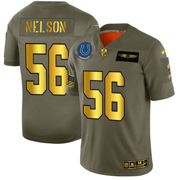 Quenton Nelson Indianapolis Colts olive Salute To Service jersey