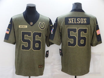 Quenton Nelson Indianapolis Colts olive Salute To Service jersey