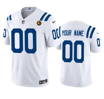 Custom Indianapolis Colts white Vapor jersey