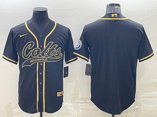 Blank Black Indianapolis Colts gold jersey