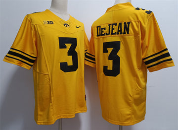 Cooper DeJean Iowa Hawkeyes yellow jersey