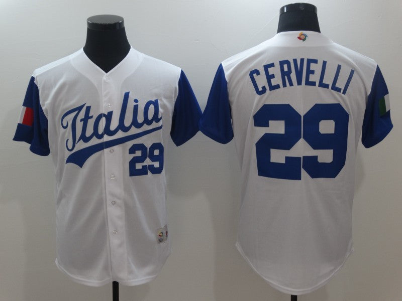 Francisco Cervelli Italy National Team white Classic jersey