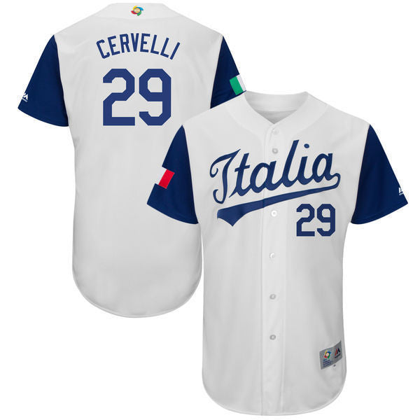 Francisco Cervelli Italy National Team white Classic jersey