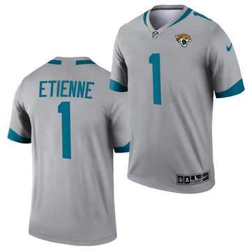 Travis Etienne Jr Jacksonville Jaguars silver Inverted Legend jersey