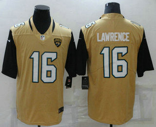Trevor Lawrence Jacksonville Jaguars gold Color Rush jersey