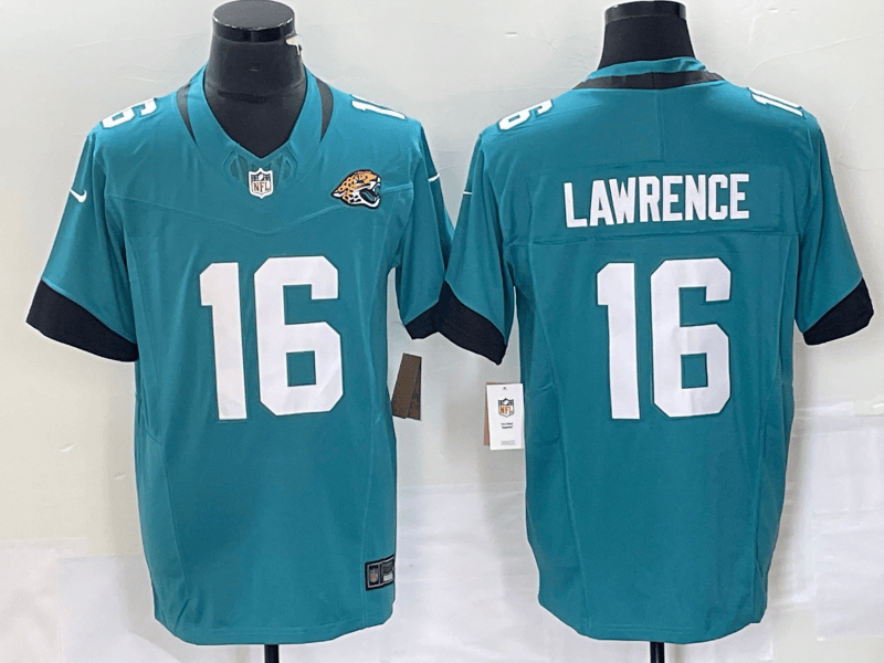 Trevor Lawrence Jacksonville Jaguars teal FUSE jersey