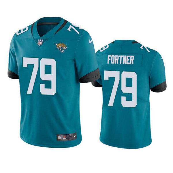 Luke Fortner Jacksonville Jaguars teal Vapor jersey