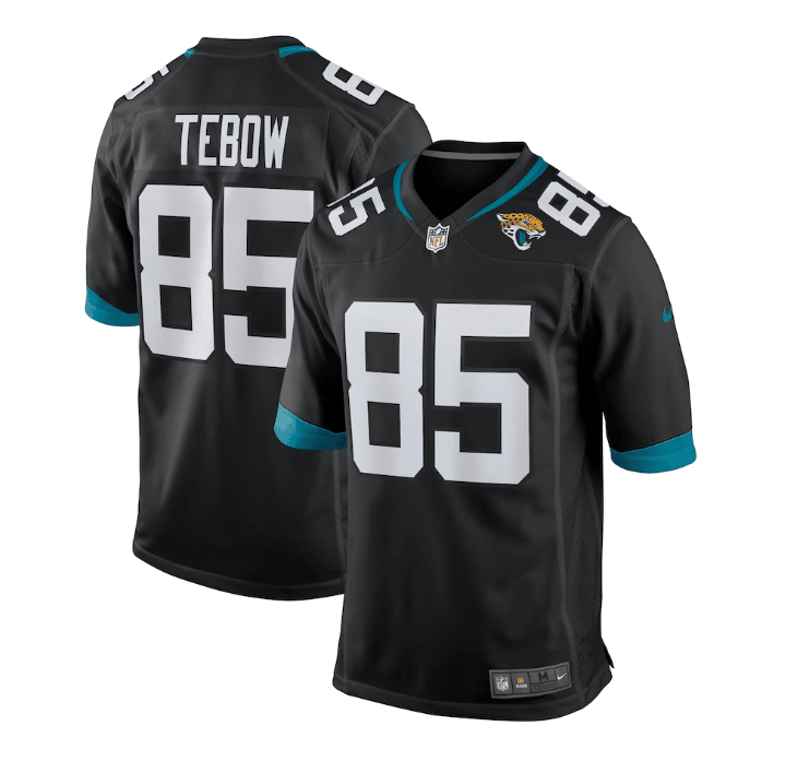 Tim Tebow Jacksonville Jaguars black Game jersey