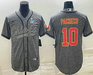 Isiah Pacheco Kansas City Chiefs grey jersey