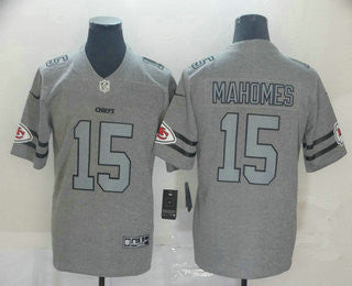 Patrick Mahomes Kansas City Chiefs gray Vapor jersey