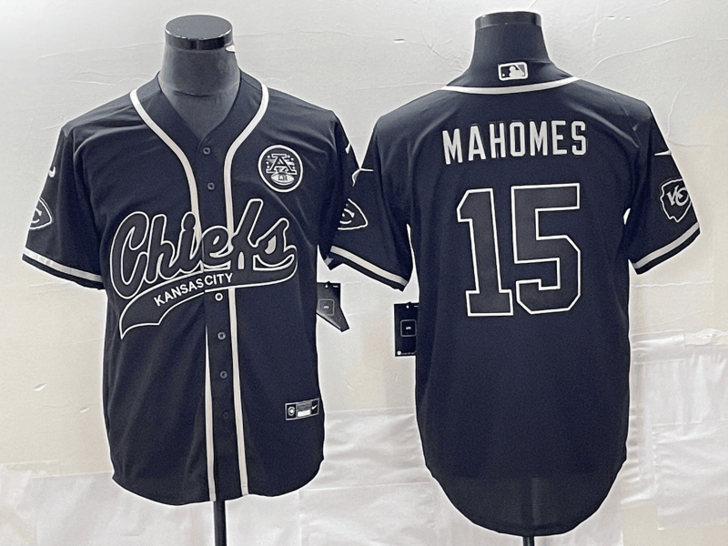 Patrick Mahomes Kansas City Chiefs black jersey