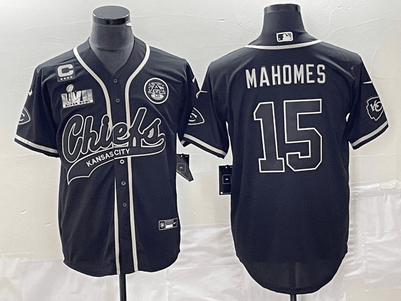 Patrick Mahomes Kansas City Chiefs black jersey