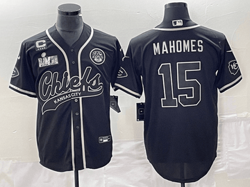 Patrick Mahomes Kansas City Chiefs black jersey